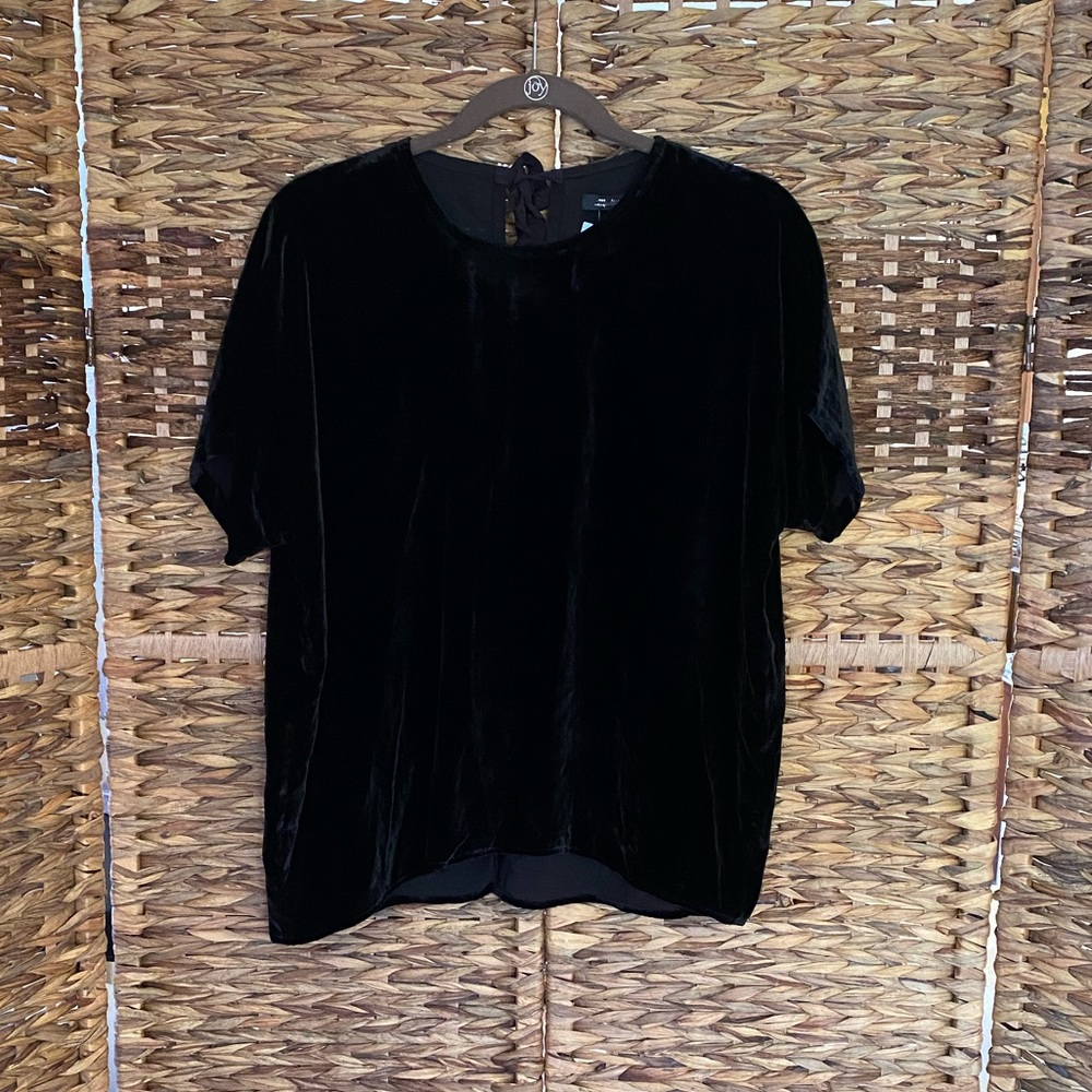 Madewell Velvet Bow-Back Top - Picture 4 of 7